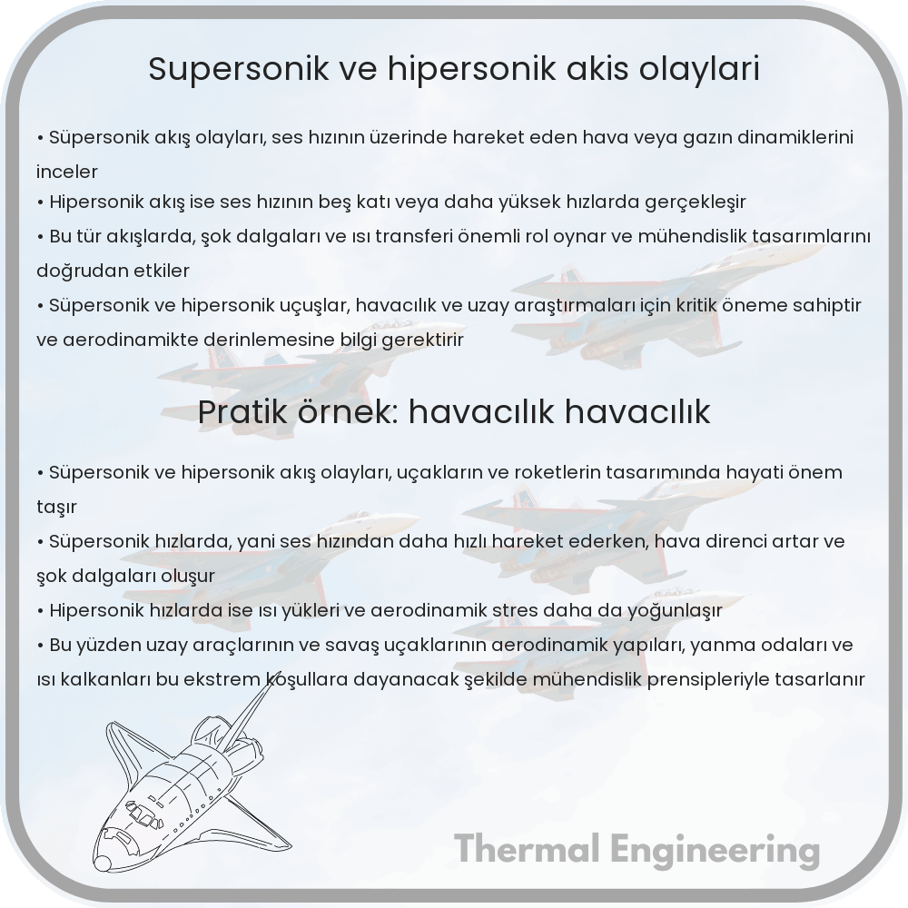 Süpersonik ve Hipersonik Akış Olayları