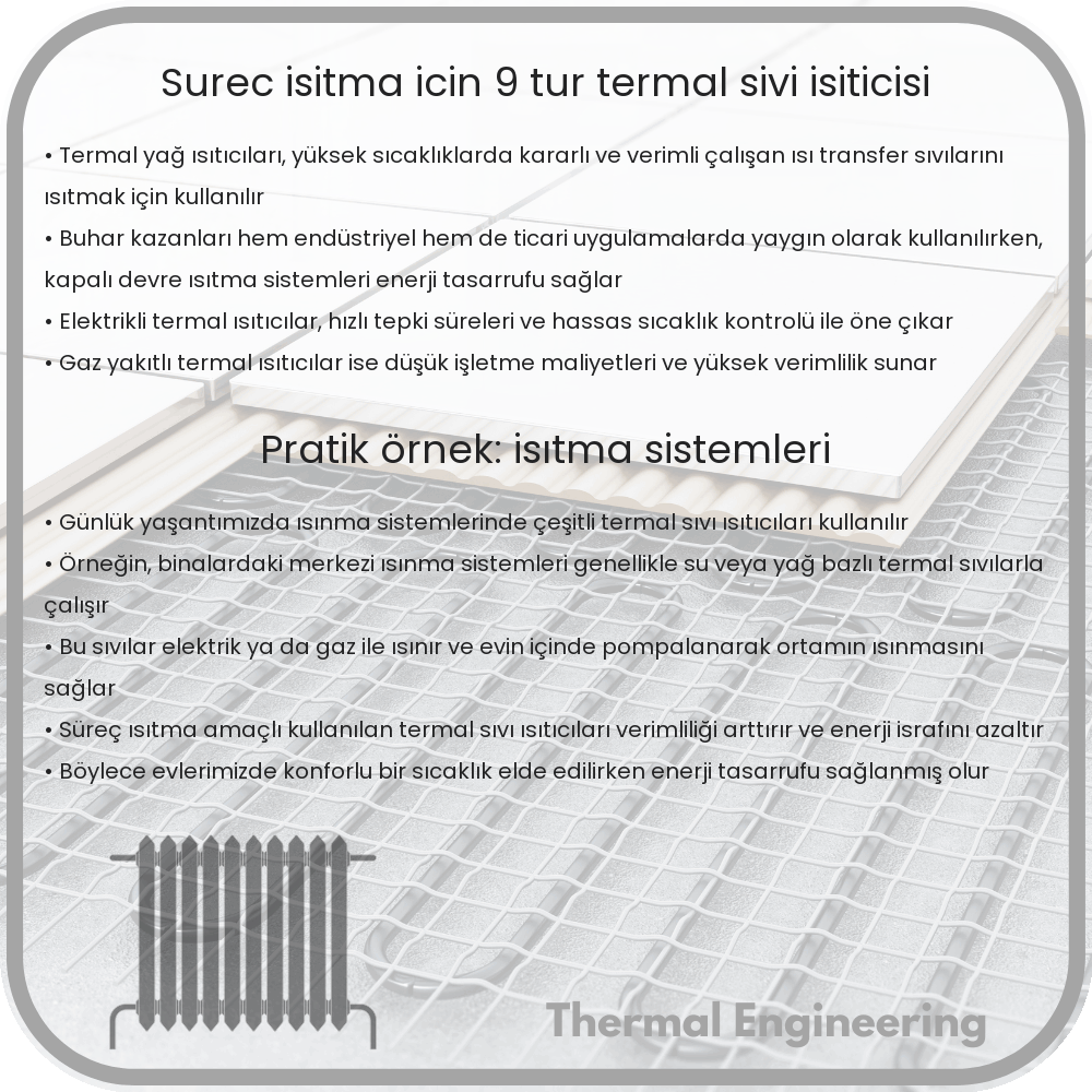Süreç Isıtma için 9 Tür Termal Sıvı Isıtıcısı