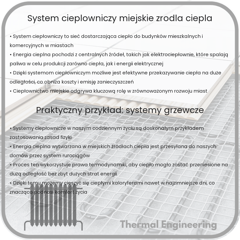 System ciepłowniczy | Miejskie źródła ciepła