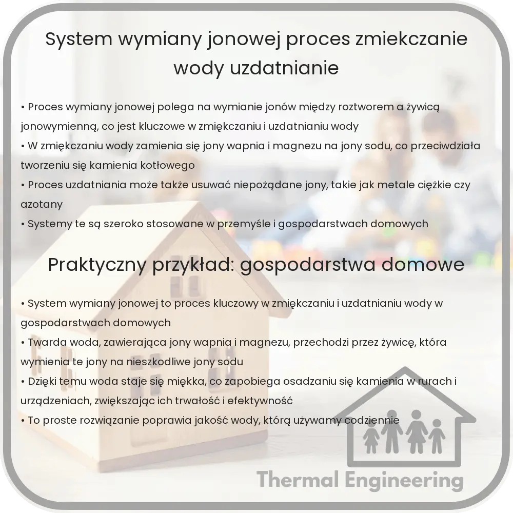 System wymiany jonowej | Proces, zmiękczanie wody, uzdatnianie