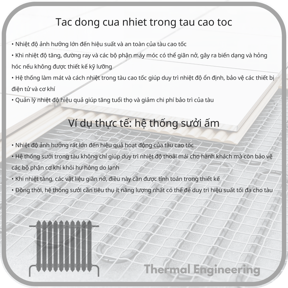 Tác động của nhiệt trong tàu cao tốc