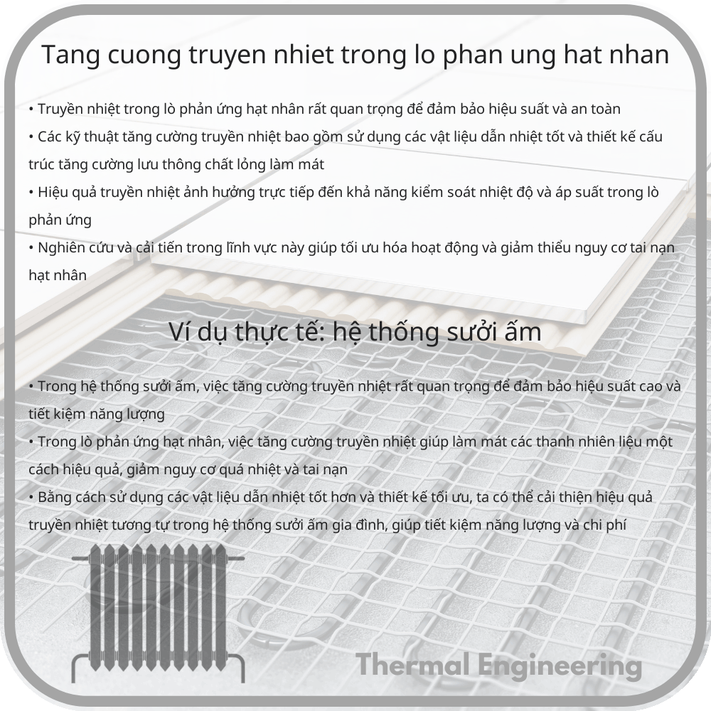 Tăng cường truyền nhiệt trong lò phản ứng hạt nhân