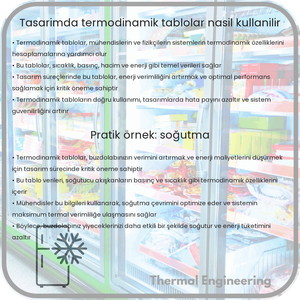 Tasarımda Termodinamik Tablolar Nasıl Kullanılır?