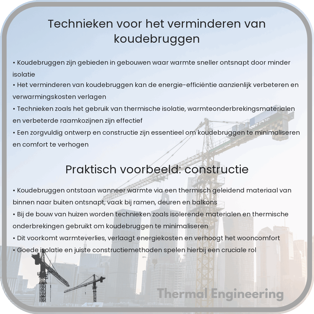 Technieken voor het verminderen van koudebruggen