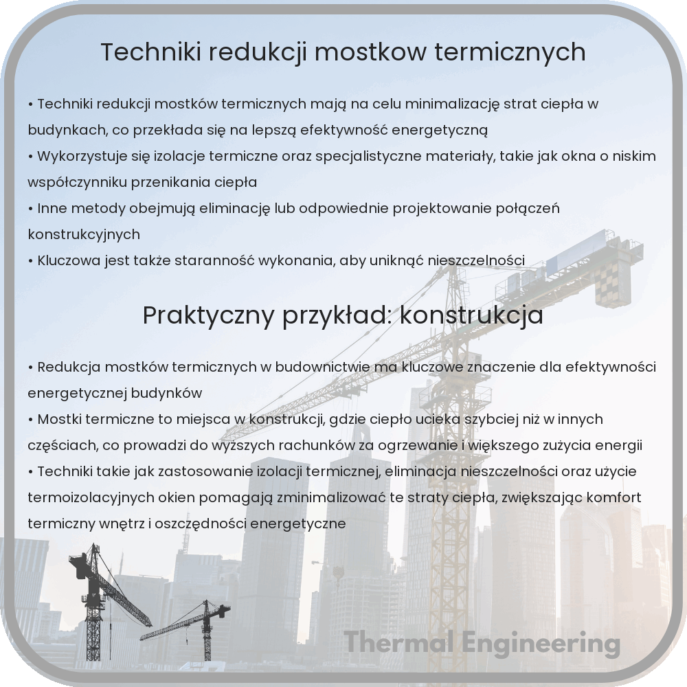 Techniki redukcji mostków termicznych