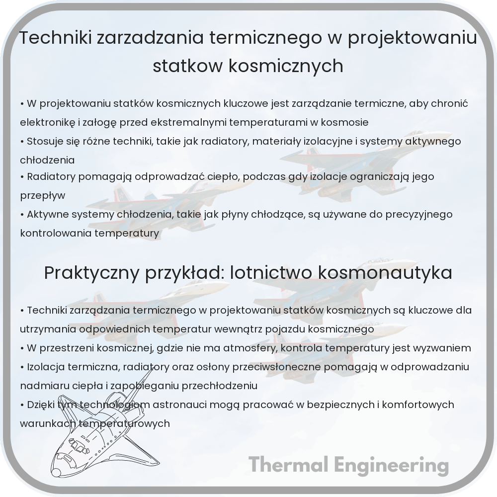 Techniki zarządzania termicznego w projektowaniu statków kosmicznych
