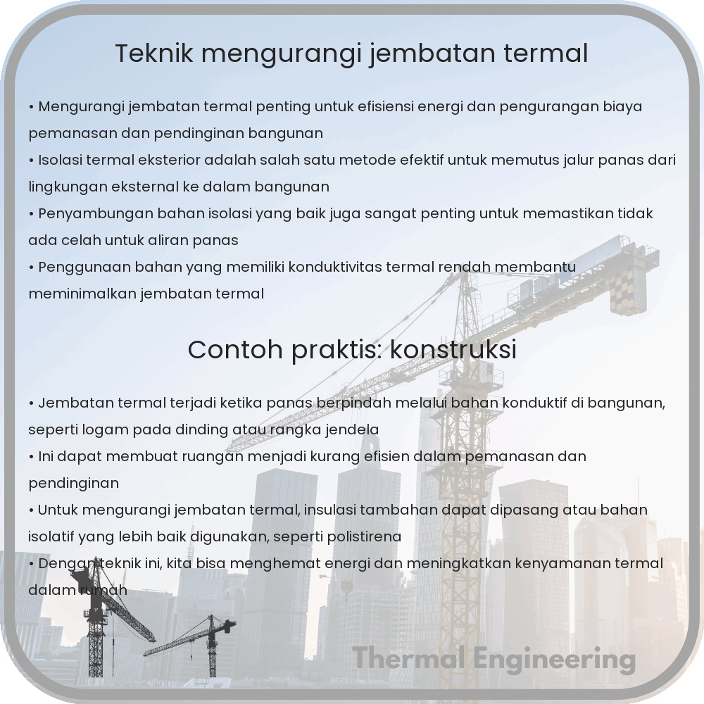Teknik Mengurangi Jembatan Termal