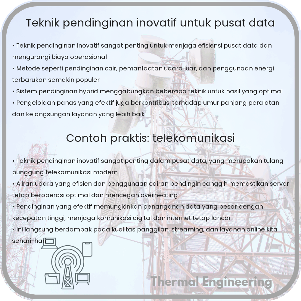 Teknik Pendinginan Inovatif untuk Pusat Data