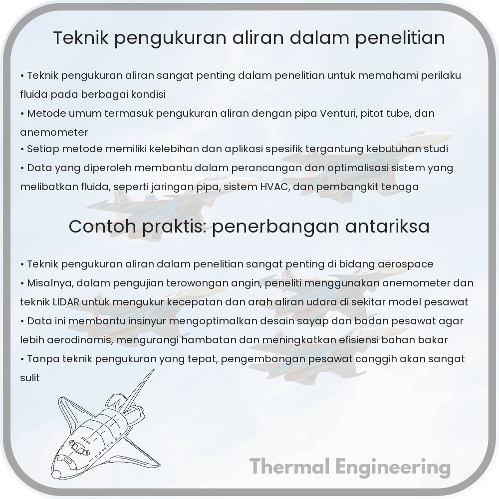 Teknik Pengukuran Aliran dalam Penelitian