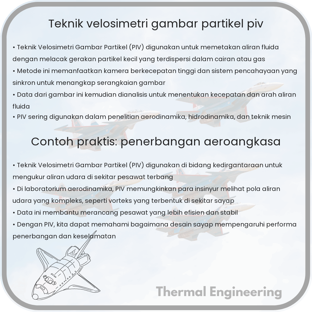 Teknik Velosimetri Gambar Partikel (PIV)