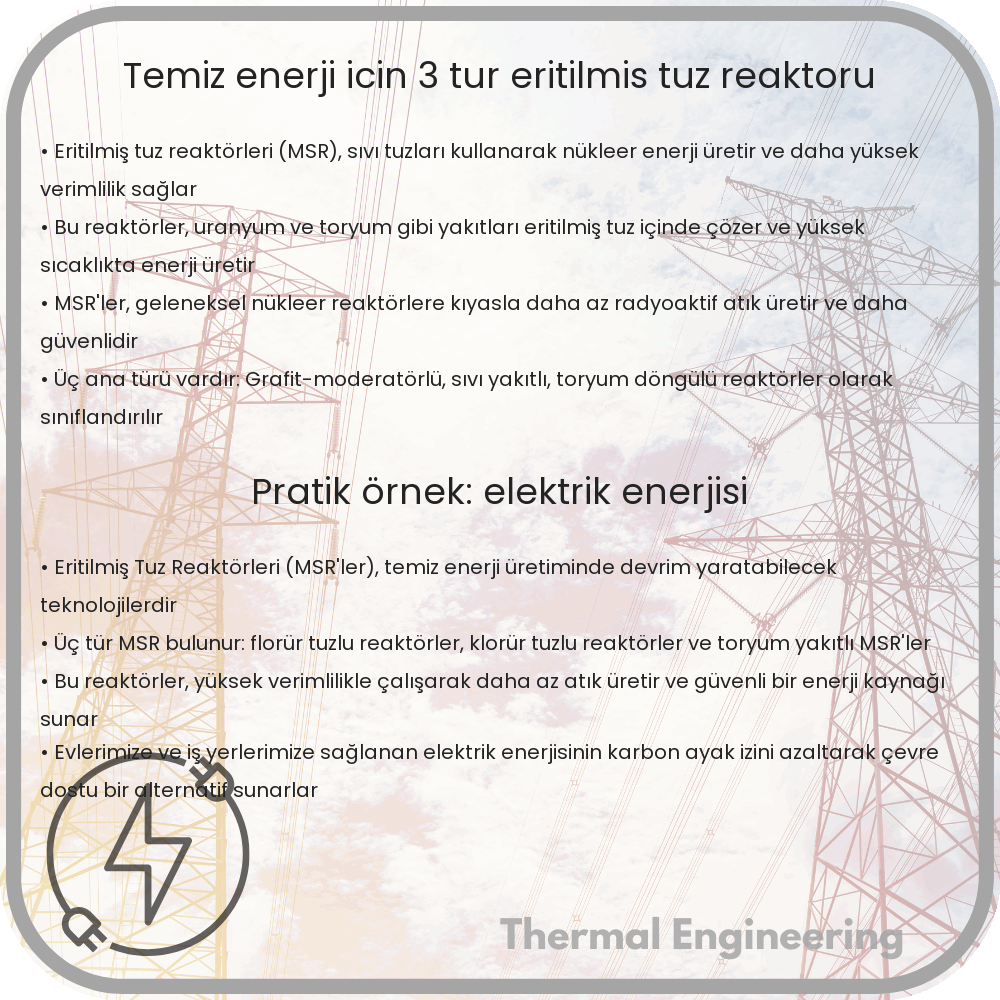 Temiz Enerji için 3 Tür Eritilmiş Tuz Reaktörü