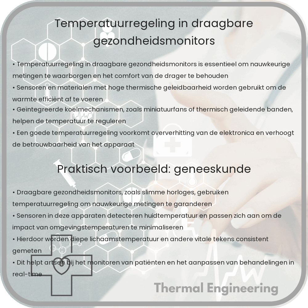 Temperatuurregeling in draagbare gezondheidsmonitors
