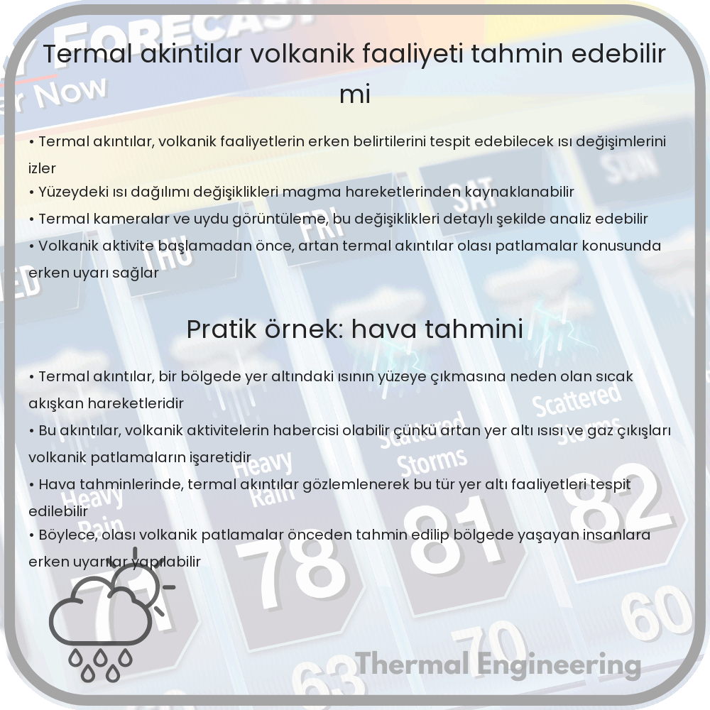 Termal Akıntılar Volkanik Faaliyeti Tahmin Edebilir mi?