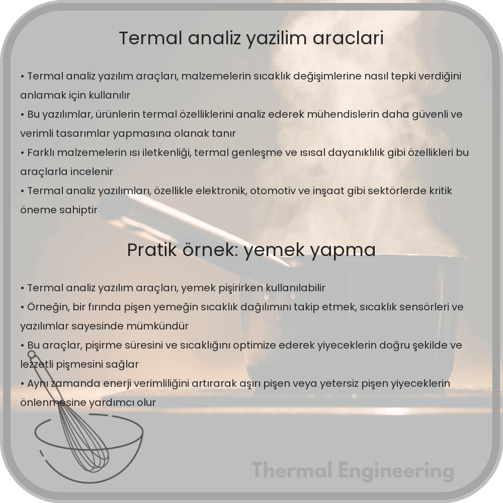 Termal Analiz Yazılım Araçları