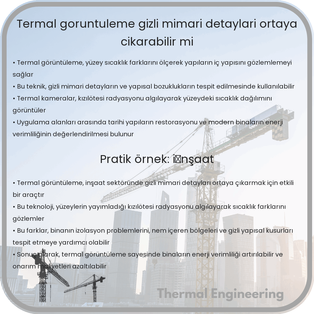 Termal Görüntüleme Gizli Mimari Detayları Ortaya Çıkarabilir mi?