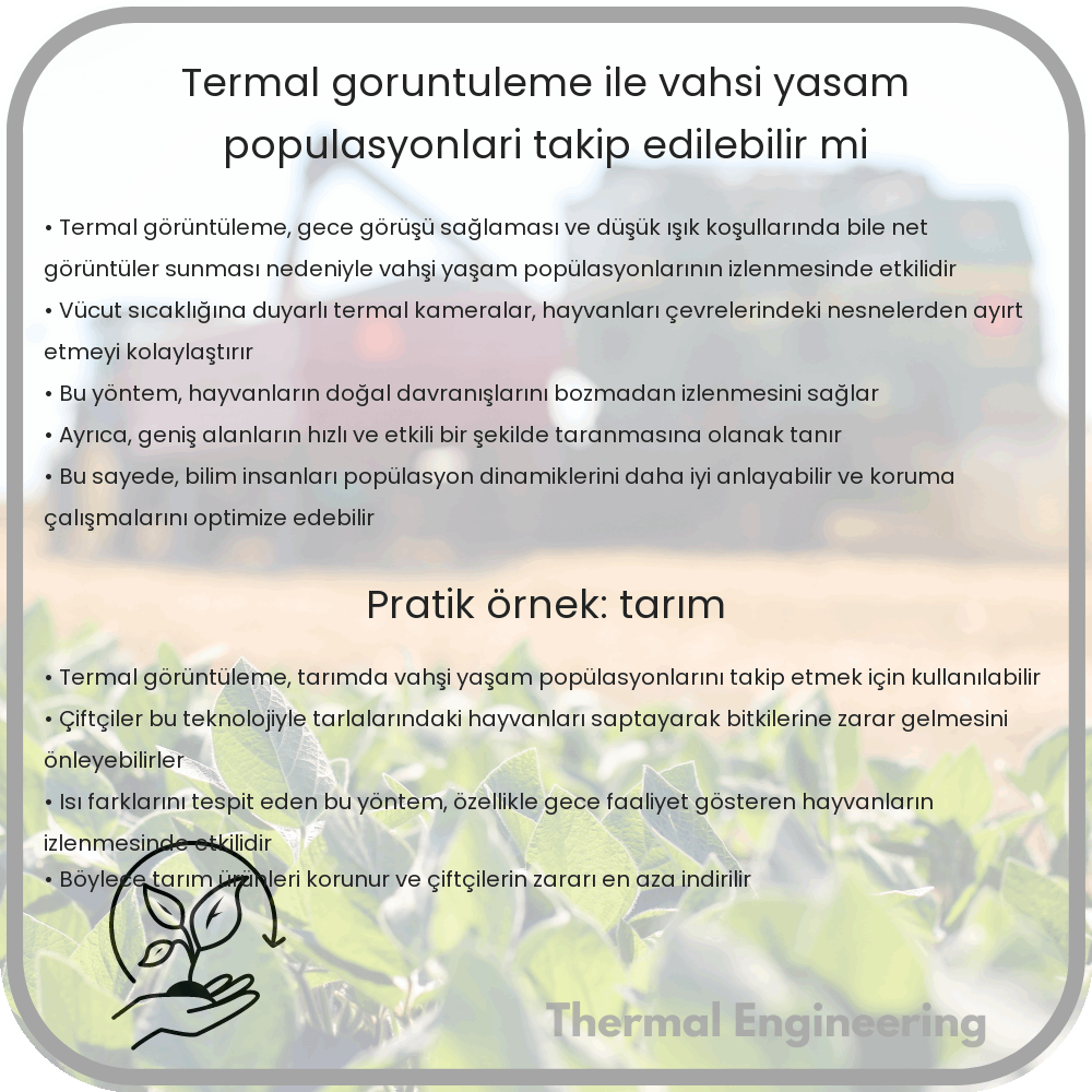 Termal Görüntüleme ile Vahşi Yaşam Popülasyonları Takip Edilebilir mi?