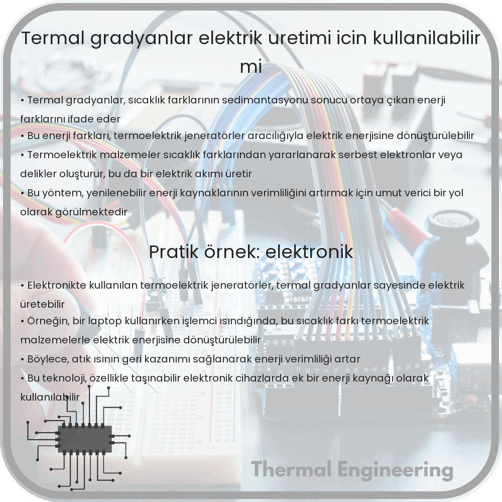 Termal Gradyanlar Elektrik Üretimi İçin Kullanılabilir mi?