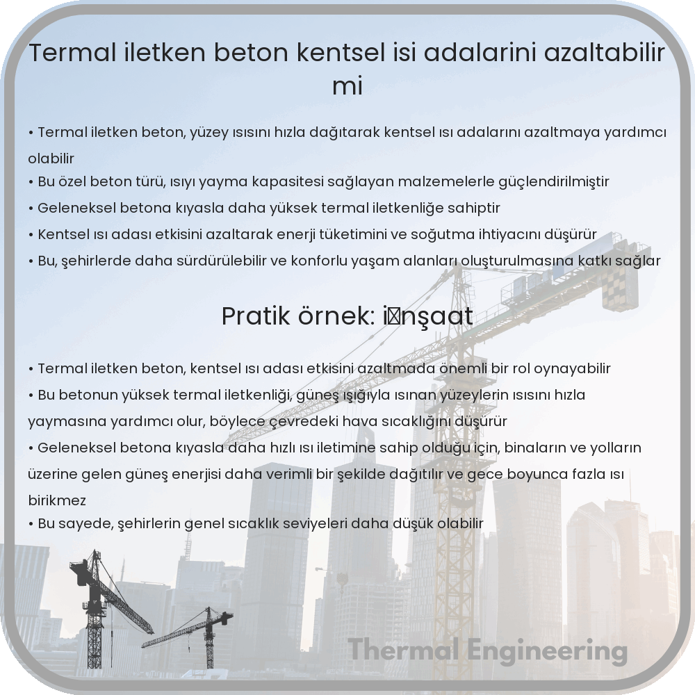Termal iletken beton, kentsel ısı adalarını azaltabilir mi?