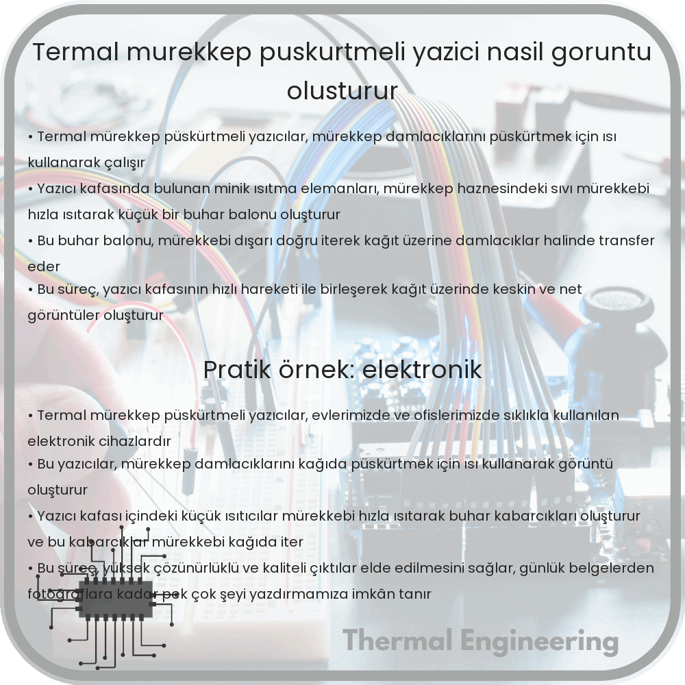 Termal Mürekkep Püskürtmeli Yazıcı Nasıl Görüntü Oluşturur?