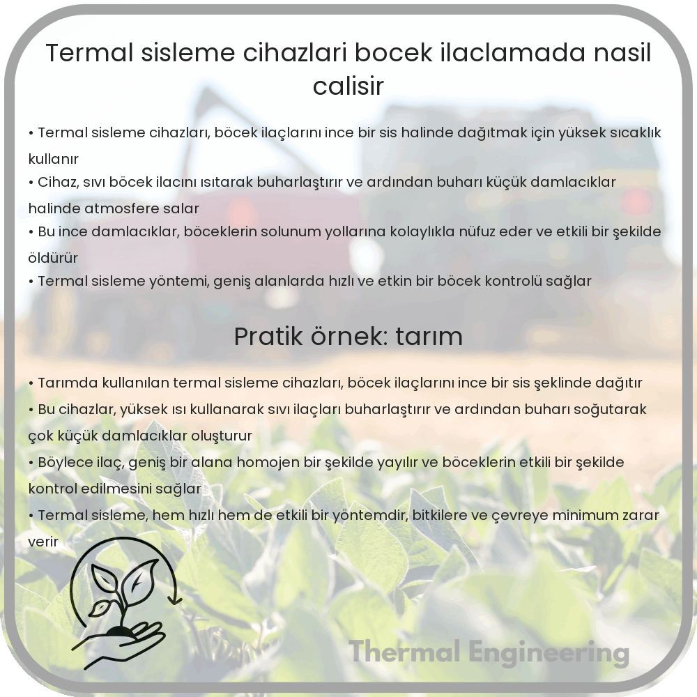Termal Sisleme Cihazları Böcek İlaçlamada Nasıl Çalışır?