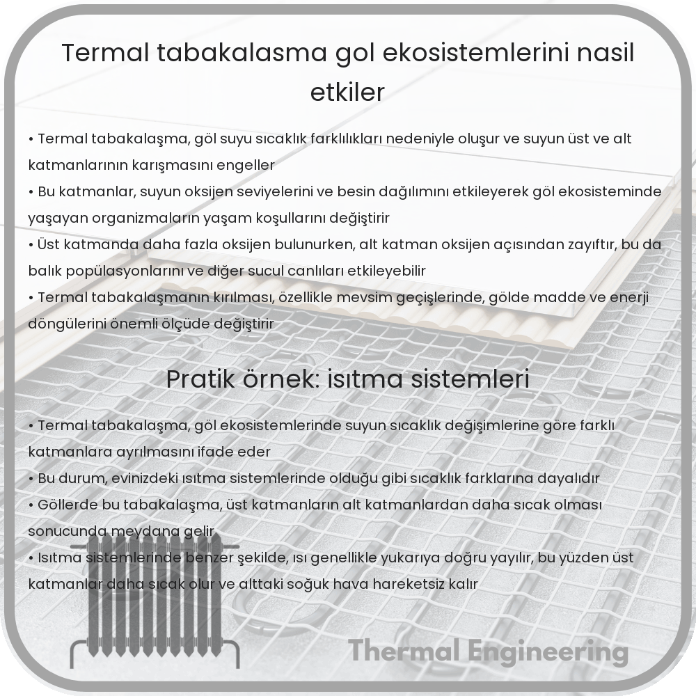 Termal Tabakalaşma Göl Ekosistemlerini Nasıl Etkiler?