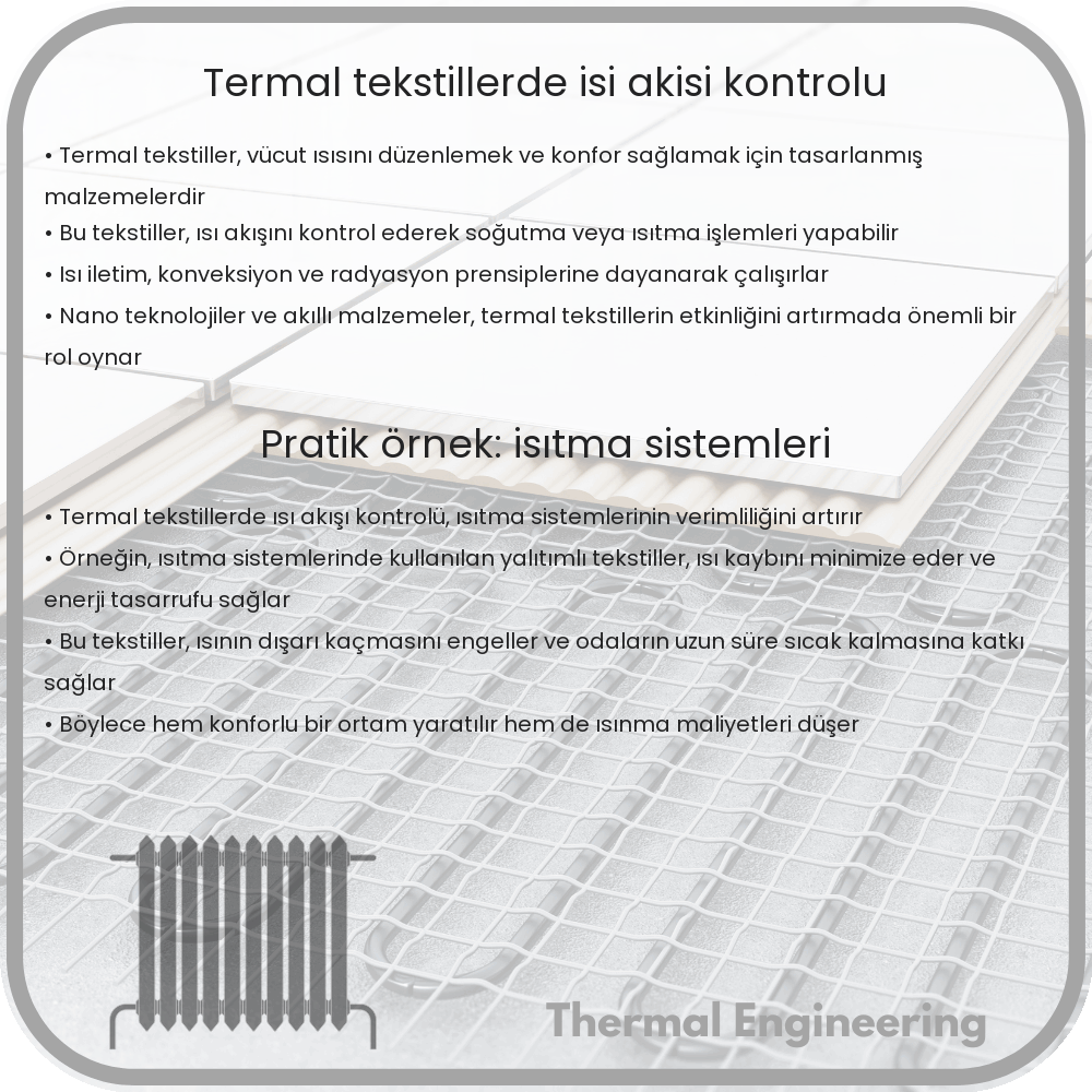 Termal Tekstillerde Isı Akışı Kontrolü