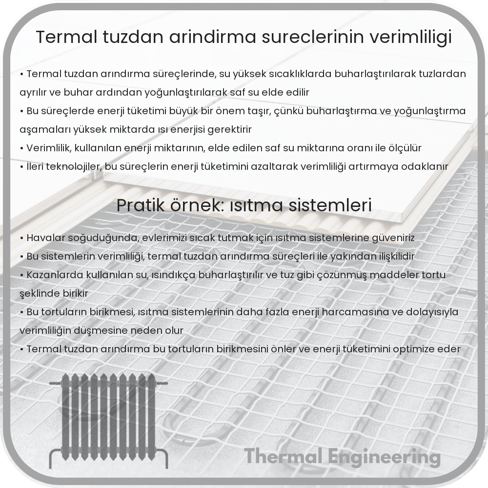 Termal Tuzdan Arındırma Süreçlerinin Verimliliği