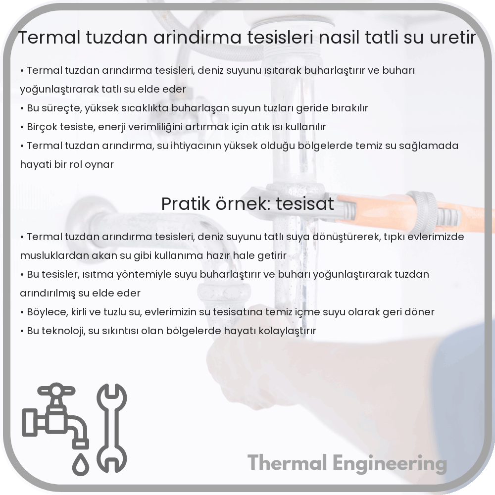 Termal Tuzdan Arındırma Tesisleri Nasıl Tatlı Su Üretir?