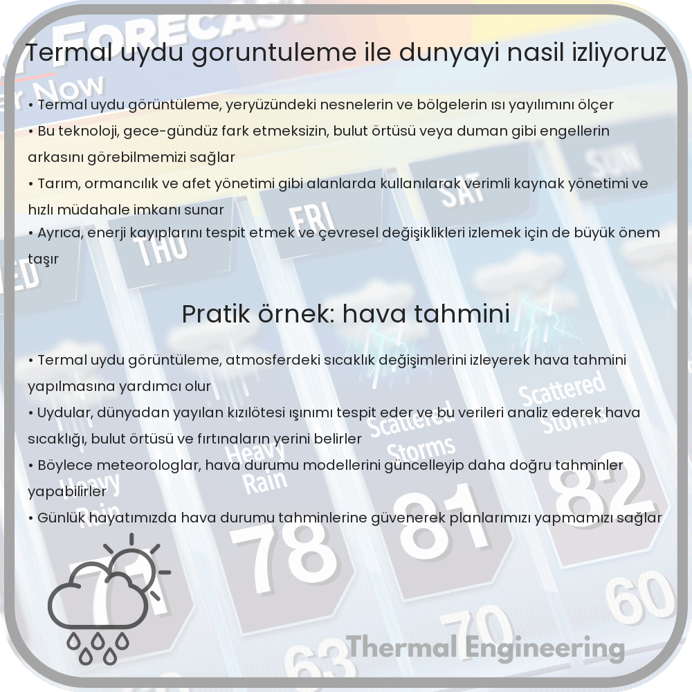 Termal Uydu Görüntüleme ile Dünyayı Nasıl İzliyoruz?