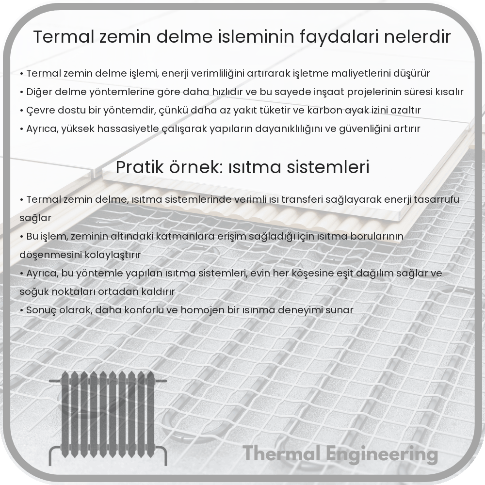 Termal Zemin Delme İşleminin Faydaları Nelerdir?