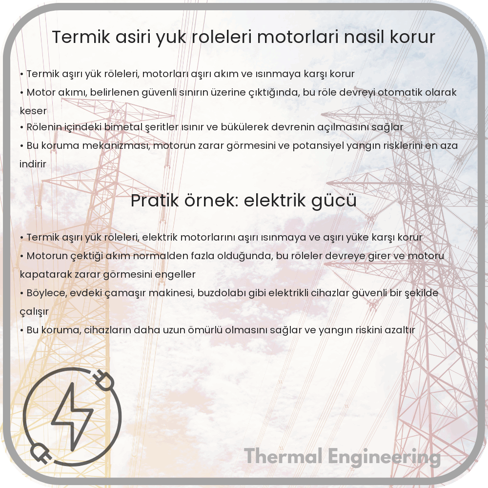 Termik Aşırı Yük Röleleri Motorları Nasıl Korur
