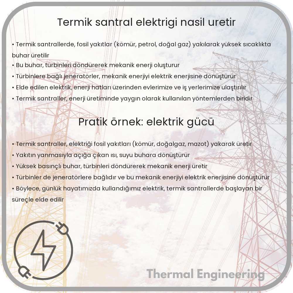 Termik Santral Elektriği Nasıl Üretir?