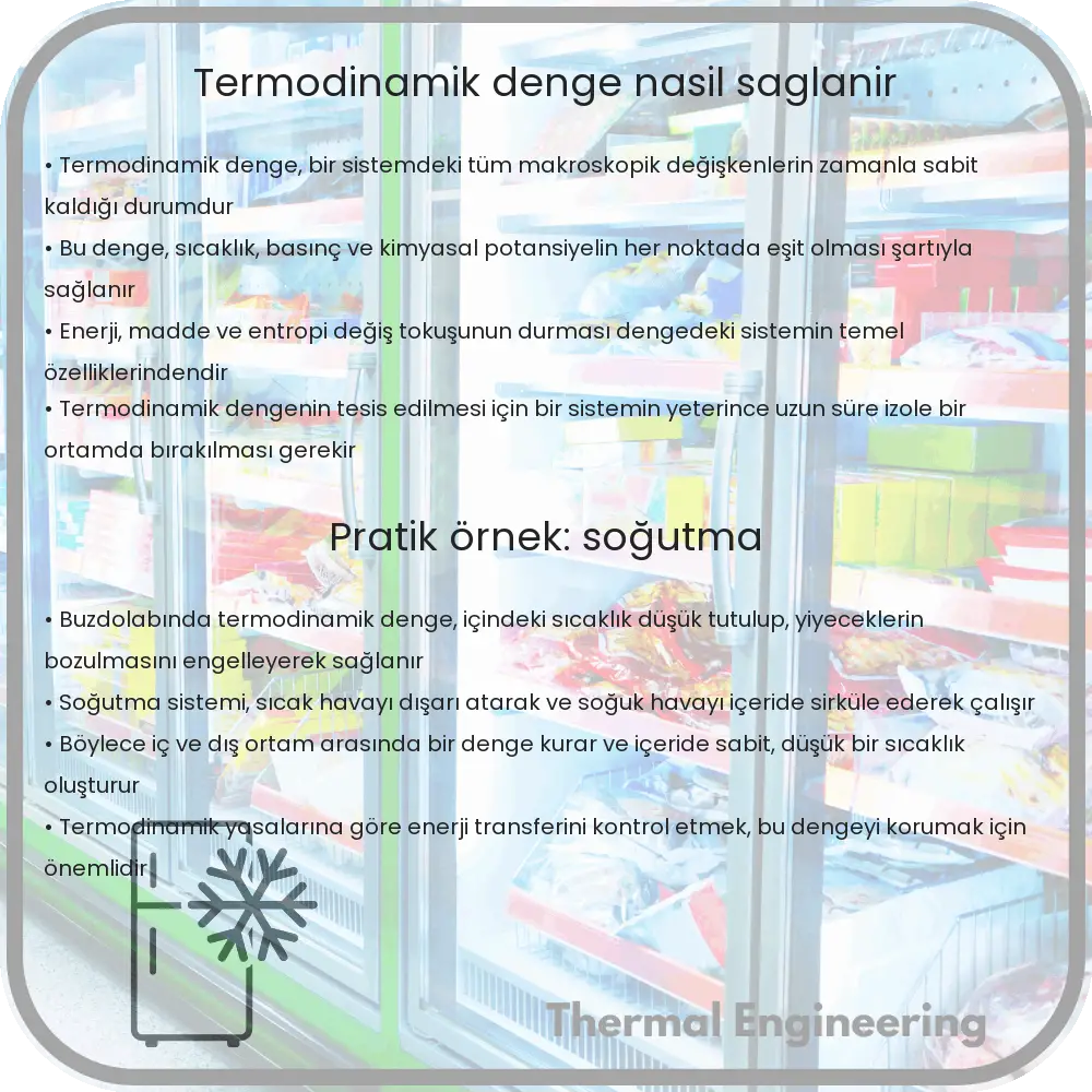 Termodinamik Denge Nasıl Sağlanır