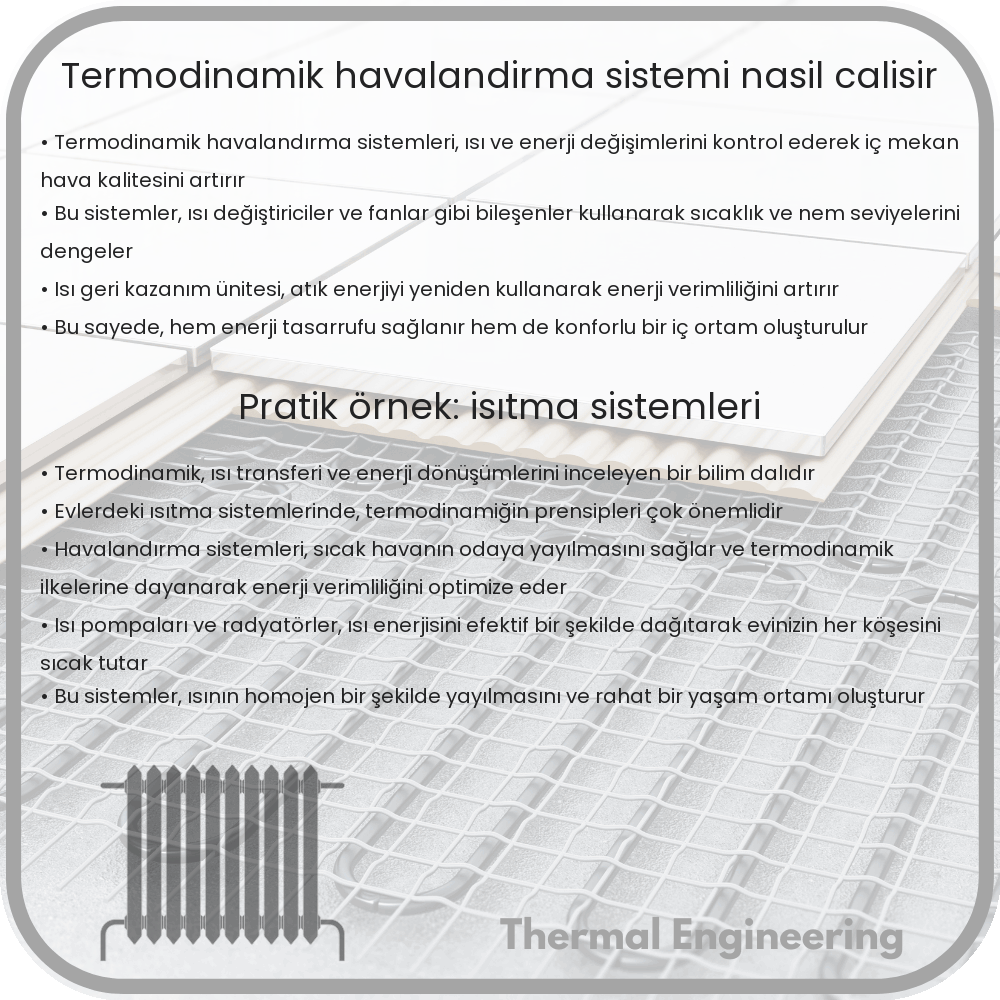 Termodinamik Havalandırma Sistemi Nasıl Çalışır?