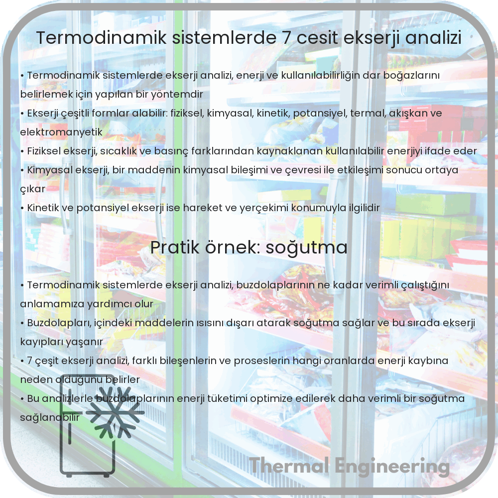 Termodinamik Sistemlerde 7 Çeşit Ekserji Analizi