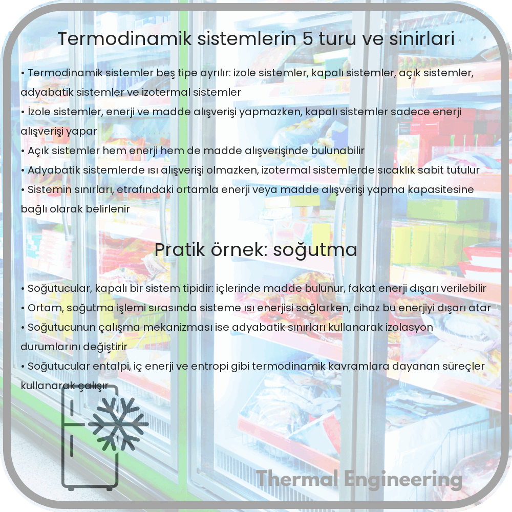 Termodinamik Sistemlerin 5 Türü ve Sınırları