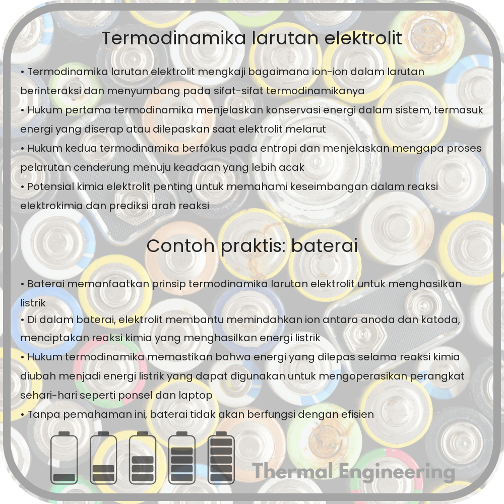Termodinamika Larutan Elektrolit