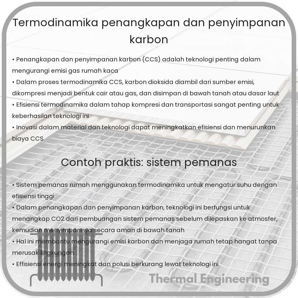 Termodinamika Penangkapan dan Penyimpanan Karbon