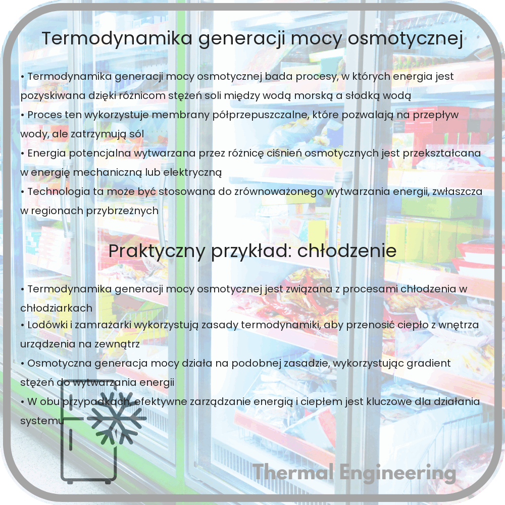 Termodynamika generacji mocy osmotycznej