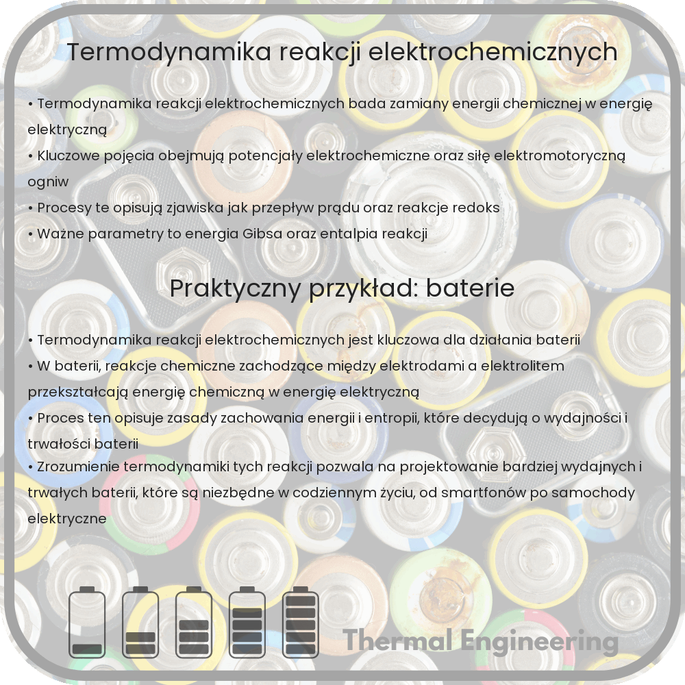 Termodynamika reakcji elektrochemicznych