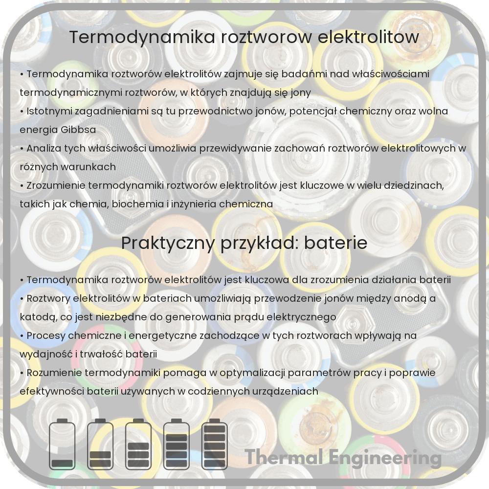 Termodynamika roztworów elektrolitów