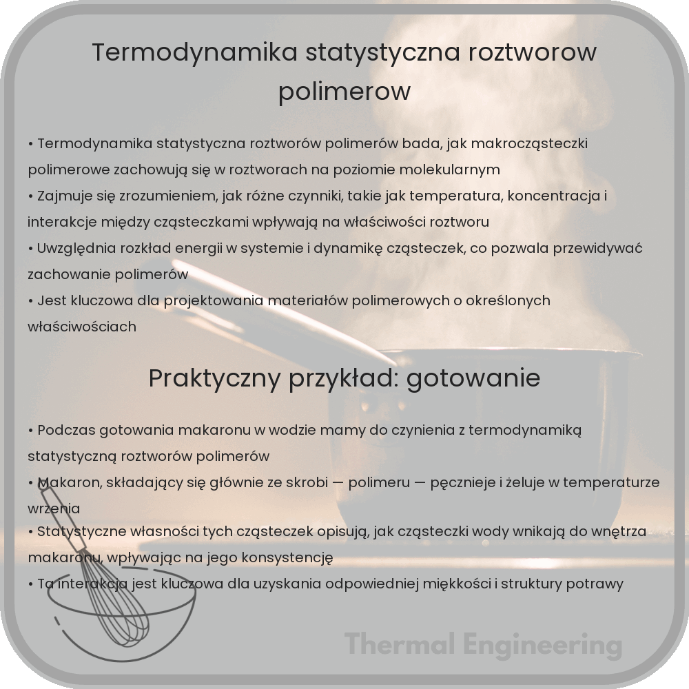 Termodynamika statystyczna roztworów polimerów