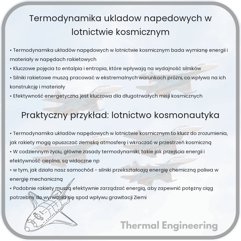 Termodynamika układów napędowych w lotnictwie kosmicznym