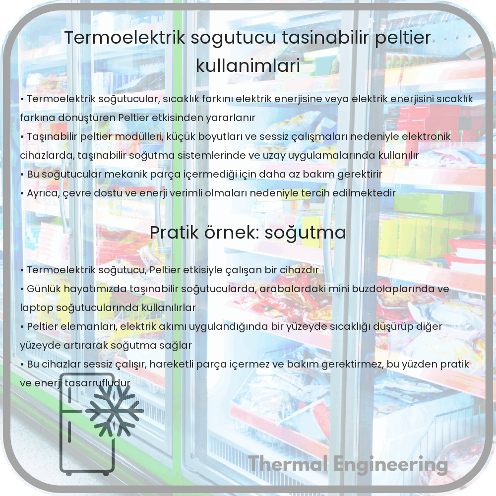Termoelektrik Soğutucu | Taşınabilir Peltier Kullanımları