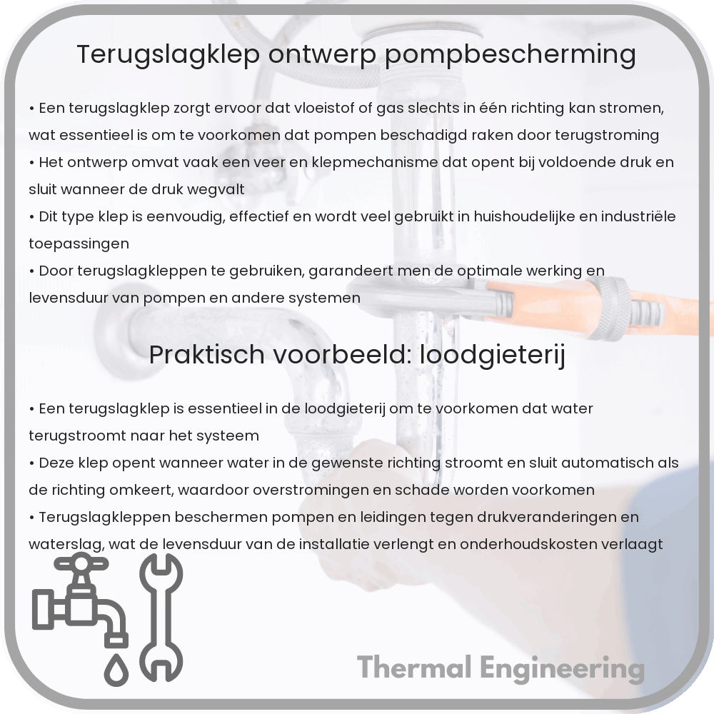 Terugslagklep | Ontwerp & Pompbescherming