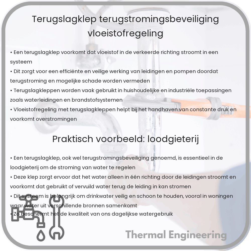 Terugslagklep | Terugstromingsbeveiliging, Vloeistofregeling