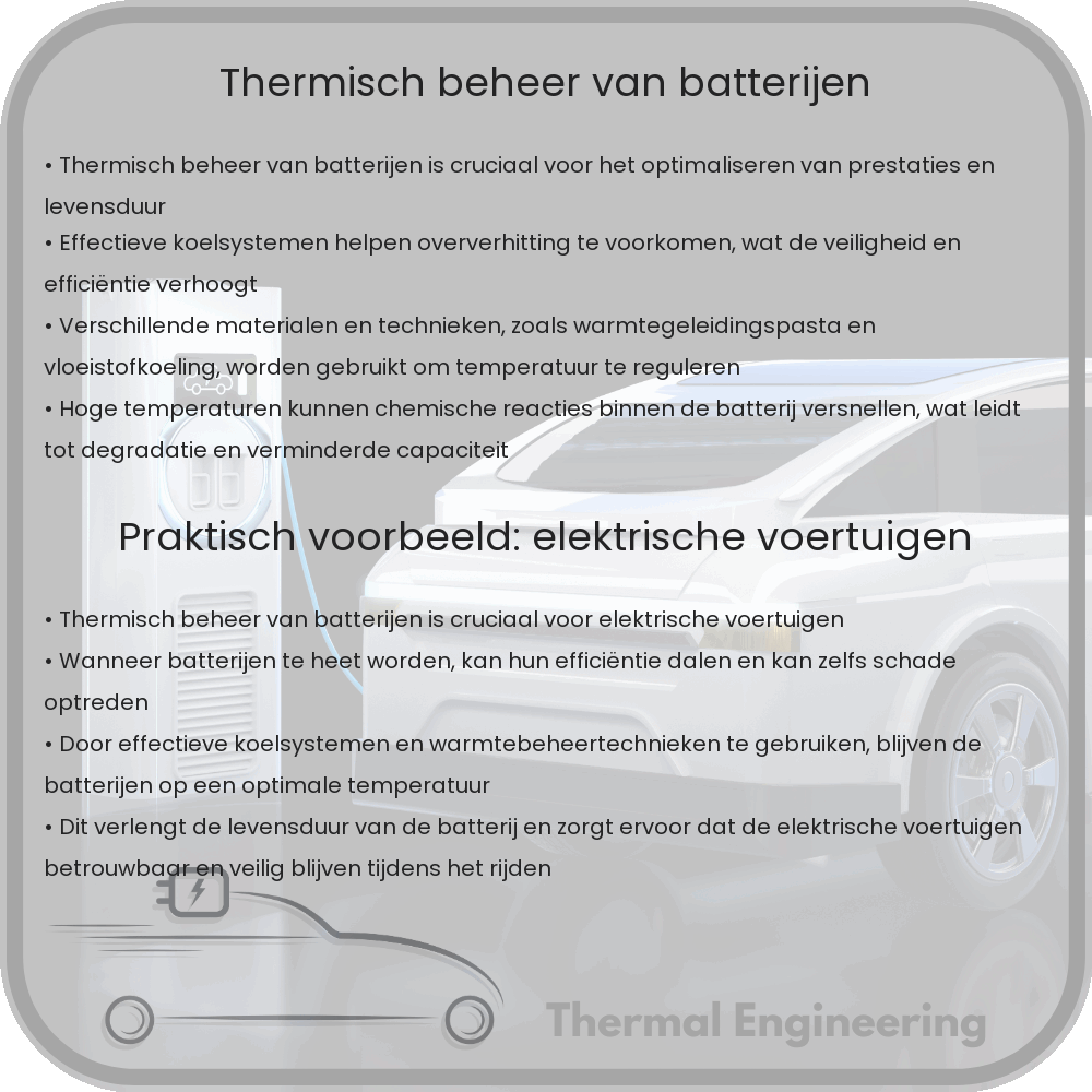 Thermisch beheer van batterijen