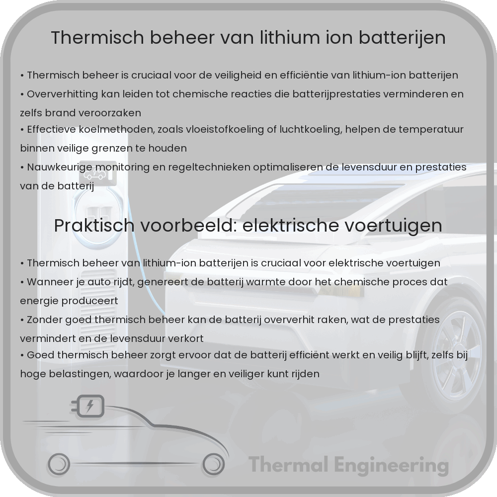 Thermisch Beheer van Lithium-Ion Batterijen