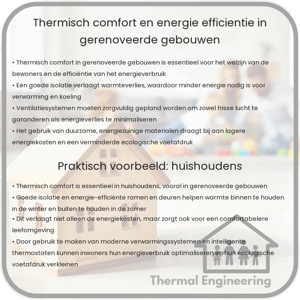 Thermisch comfort en energie-efficiëntie in gerenoveerde gebouwen