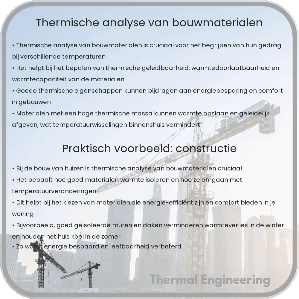 Thermische analyse van bouwmaterialen